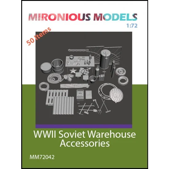 Mironious MM72042 1/72 WWII Soviet Warehouse Accessories (50pcs) - Scenics & Diorama