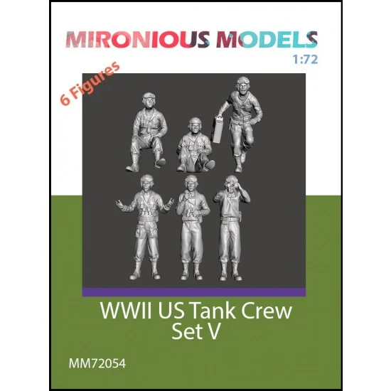 Mironious MM72054 1/72 WWII US Tank Crew Set V (6 figures) - Model Figures