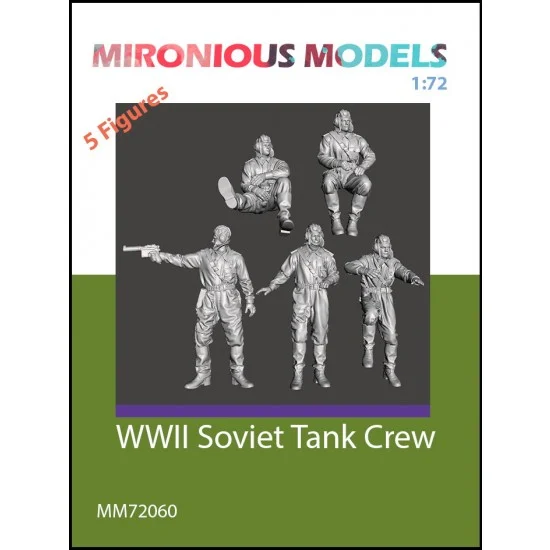 Mironious MM72060 1/72 WWII Soviet Tank Crew (5 figures) - Model Figures