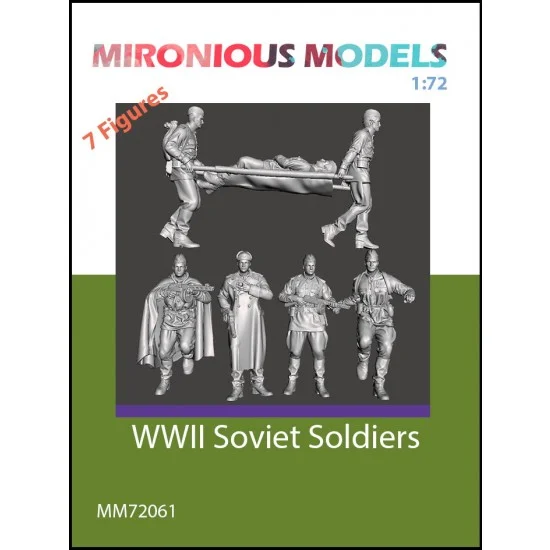Mironious MM72061 1/72 WWII Soviet Soldiers (7 figures) - Model Figures