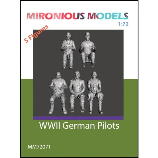 Mironious MM72071 1/72 WWII German Pilots (5 figures) - Model Figures