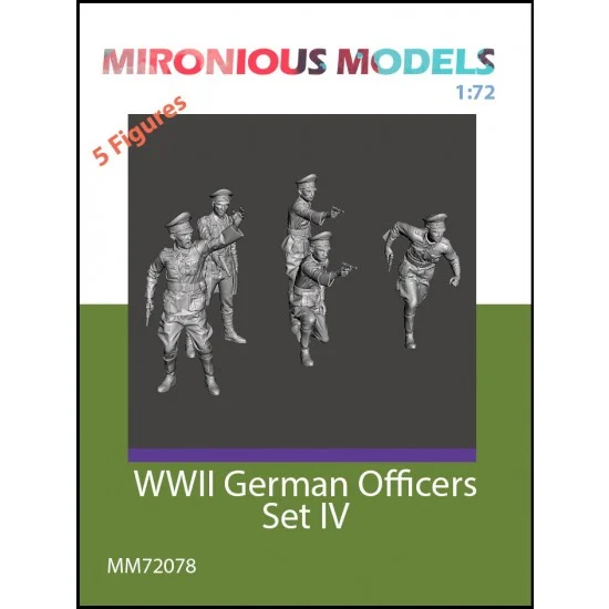 Mironious MM72078 1/72 WWII German Officers Set IV (5 figures) - Model Figures