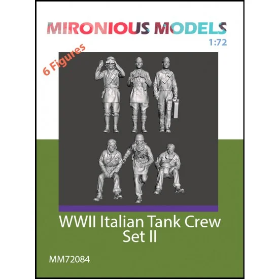 Mironious MM72084 1/72 WWII Italian Tank Crew Set II (6 figures) - Model Figures