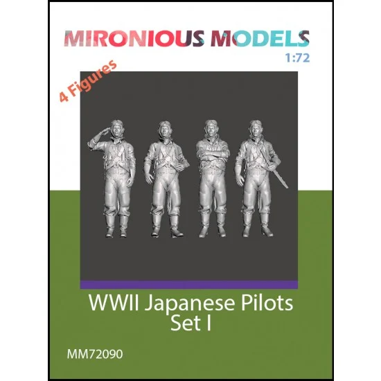 Mironious MM72090 1/72 WWII Japanese Pilots Set I (4 figures) - Model Figures