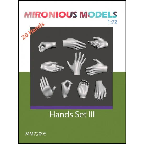 Mironious MM72095 1/72 Hands Set III (20pcs) - Model Figures