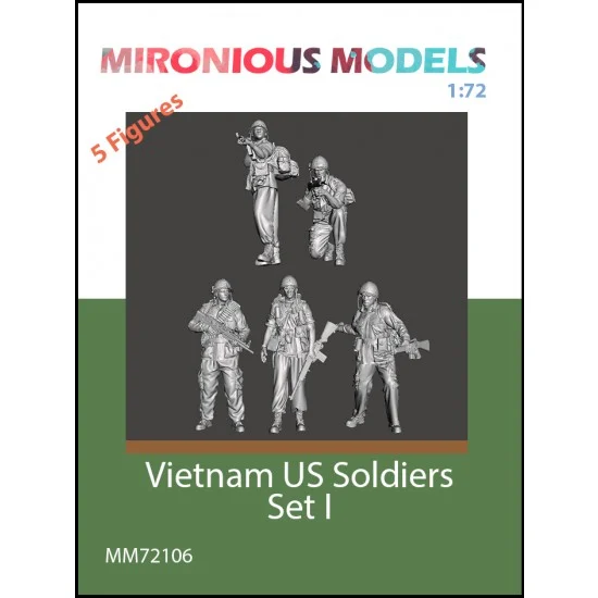 Mironious MM72106 1/72 Vietnam US Soldiers Set I (5 figures) - Model Figures