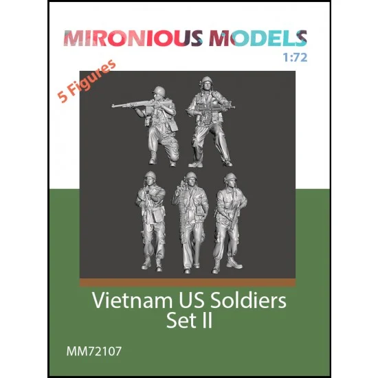 Mironious MM72107 1/72 Vietnam US Soldiers Set II (5 figures) - Model Figures