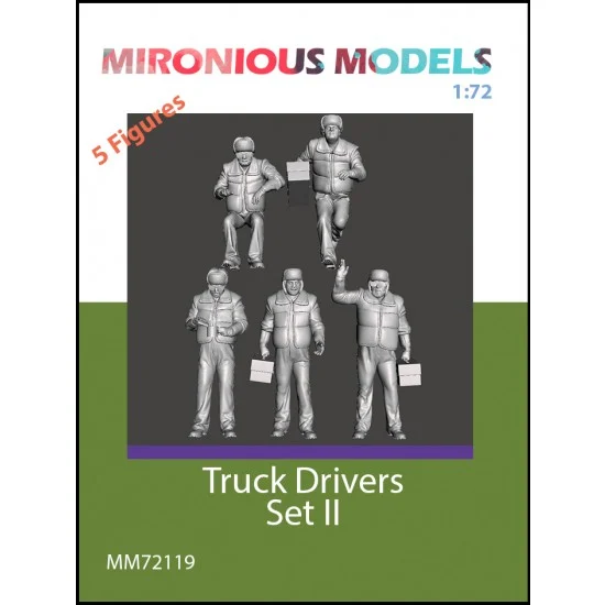 Mironious MM72119 1/72 Truck Drivers Set II (5 figures) - Model Figures