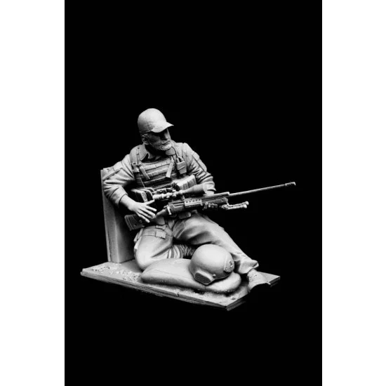 Mitches Military Models 019 120mm US Navy SEAL Sniper (1 figure w/diorama) - Model Figures