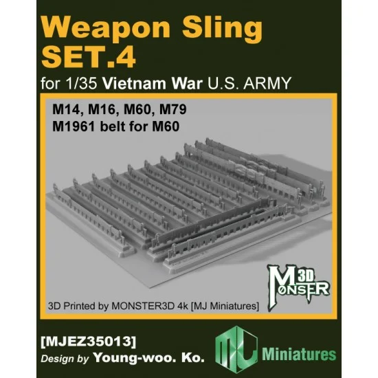 MJ Miniatures EZ35013 1/35 Vietnam War US Army Weapon Sling Set #4 - Military Vehicles & Tanks