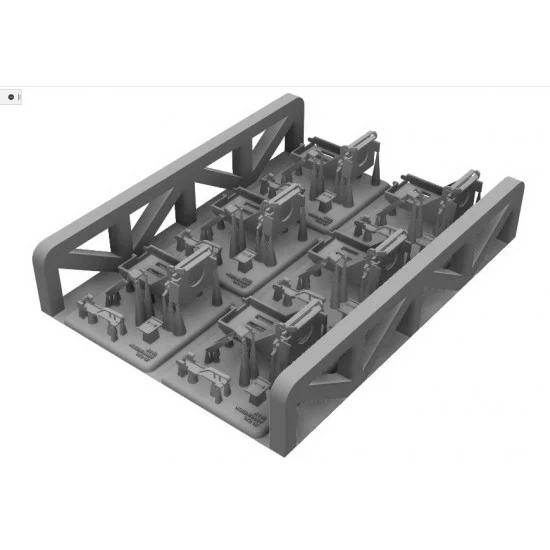 MJ Miniatures EZ35020 1/35 .50 CAL Ammuntion Tray - Military Vehicles & Tanks