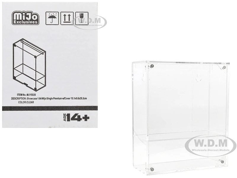 Showcase Premium Collector Single Display Case with Shelf "Mijo Exclusives" for 1/64 Scale Models - Accessories