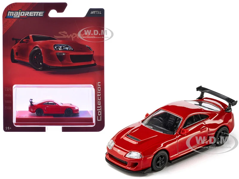 1995 Toyota Supra RHD (Right Hand Drive) Red "Collection" Series 1/64 Diecast Model Car by Majorette - Toyota Models