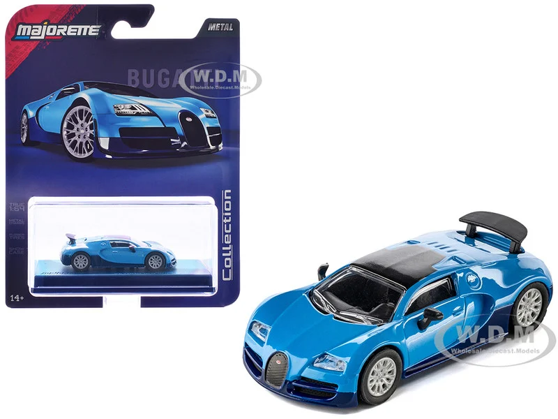 2005 Bugatti Veyron 16.4 Super Sport Blue "Collection" Series 1/64 Diecast Model Car by Majorette - Bugatti Models