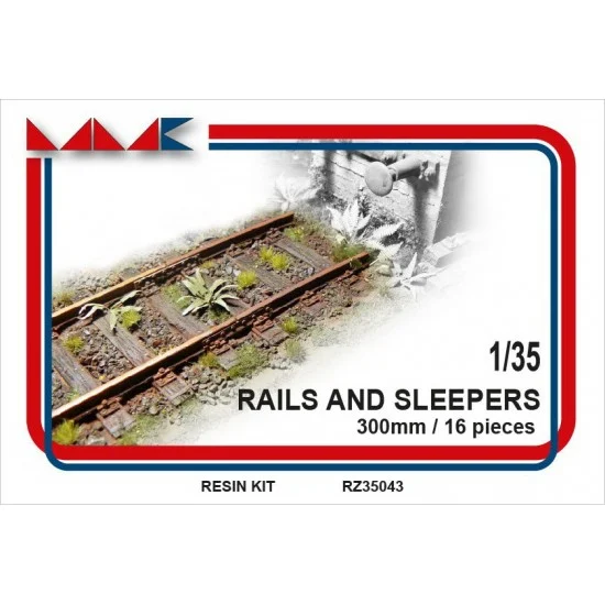 MMK RZ35043 1/35 Rails (300mm) and Sleepers (16pcs) - Model Railway