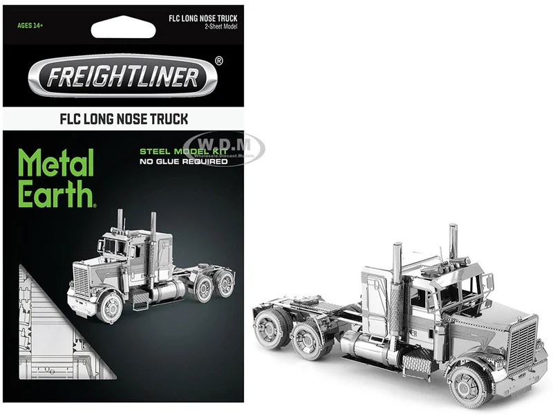 Model Kit Freightliner FLC Long Nose Truck (Challenging Difficulty) Steel Model by Metal Earth - Freightliner Models