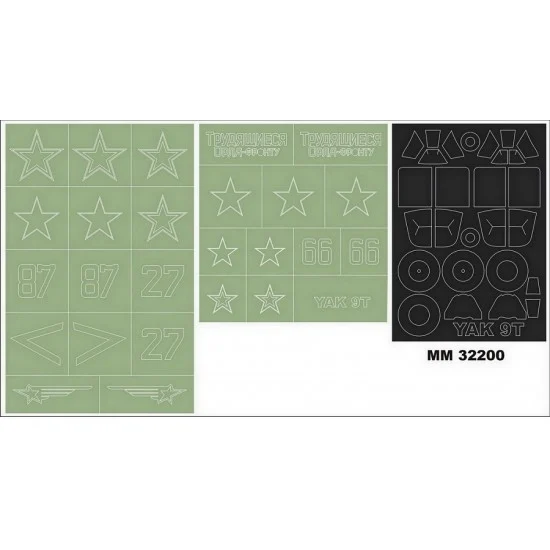 Montex MM32200 1/32 Yakovlev Yak-9T Masking for ICM kits #32090