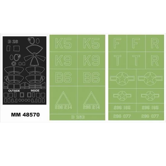 Montex MM48570 1/48 Martin B-26B Marauder Masks for ICM #48320