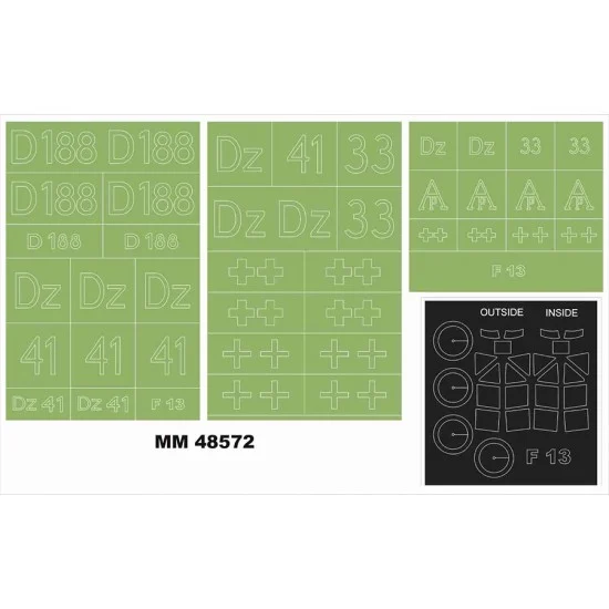 Montex MM48572 1/48 Junkers F-13 Masks for MiniArt #48002
