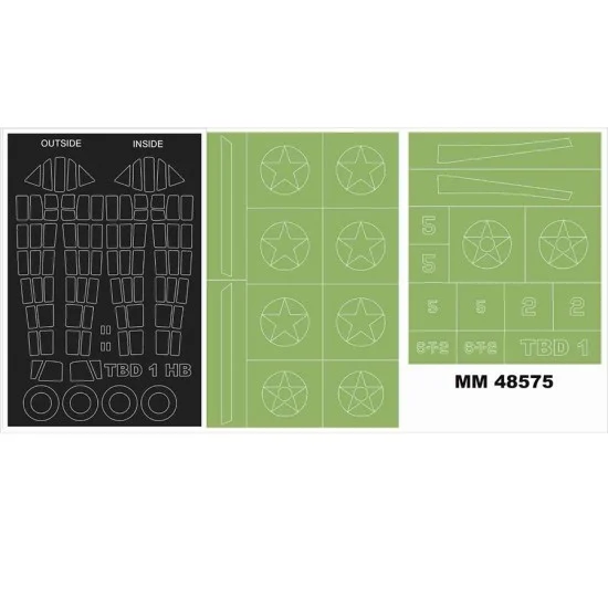 Montex MM48575 1/48 Douglas TBD-1 Devastator Masks for Trumpeter kits