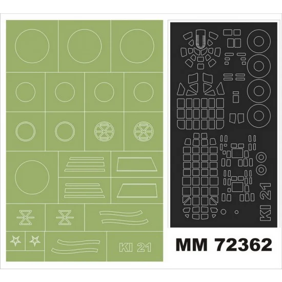 Montex MM72362 1/72 Japanese Mitsubishi Ki-21-Ib "Sally" Heavy Bomber Paint Mask for ICM #72203