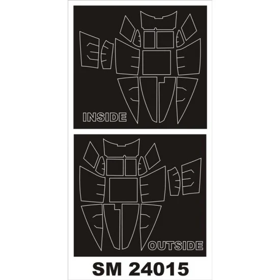 Montex SM24015 1/24 DH Mosquito Paint Mask for Airfix kit (outside-inside)