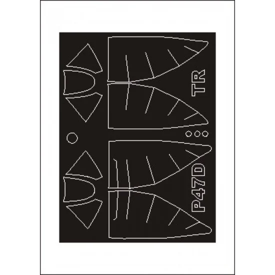 Montex SM32076 1/32 P-47D Bubbletop Paint Mask for Trumpeter kit (outside-inside)