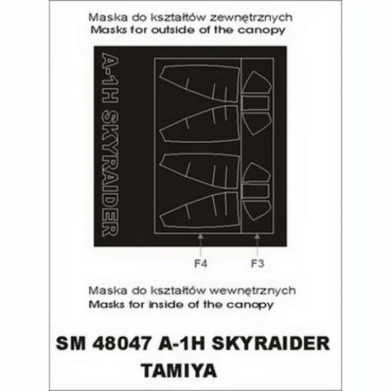 Montex SM48047 1/48 A-1H Skyraider Paint Mask for Tamiya kit (outside-inside)
