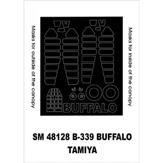 Montex SM48128 1/48 B-339 Buffalo Paint Mask for Tamiya kit (outside-inside)