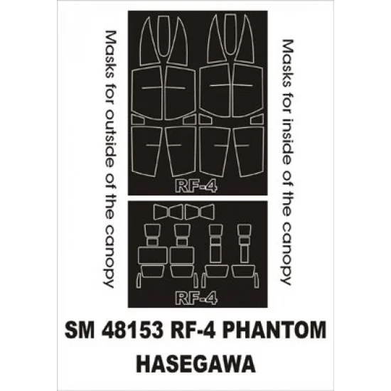 Montex SM48153 1/48 RF-4 Phantom Paint Mask for Hasegawa kit (outside-inside)