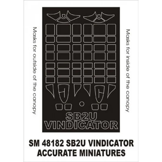Montex SM48182 1/48 SB2U Vindicator Paint Mask for Accurate Miniatures kit (outside-inside)
