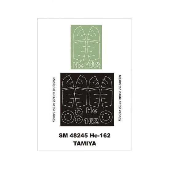 Montex SM48245 1/48 Heinkel He162 Paint Mask for Tamiya kit (outside-inside)