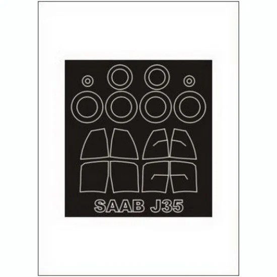 Montex SM48294 1/48 SAAB J-35 Draken Paint Mask for Hasegawa kit (outside-inside)