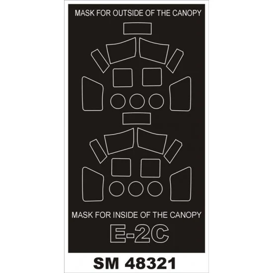 Montex SM48321 1/48 E2C Hawkeye Paint Mask for Kinetic kit (outside-inside)