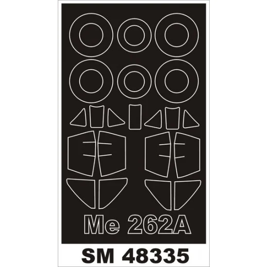 Montex SM48335 1/48 Messerschmitt Me-262A Paint Mask for HobbyBoss kit (outside-inside)