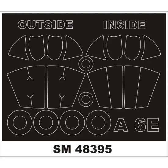 Montex SM48395 1/48 Grumman A-6E Intruder Paint Mask for HobbyBoss kit (outside, inside)