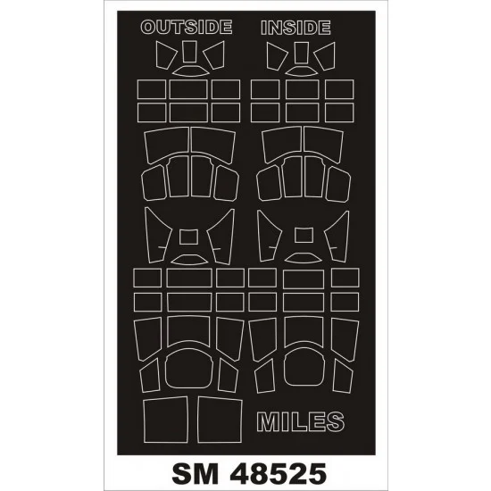 Montex SM48525 1/48 Miles Master I Paint Masking for Dora Wings kits (outside, inside) - Model Planes