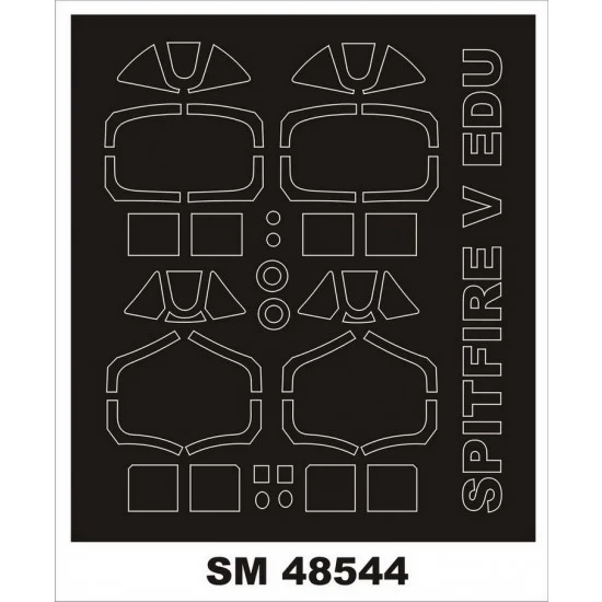 Montex SM48544 1/48 Supermarine Spitfire V Masking for Eduard kits (outside, inside) - Model Planes