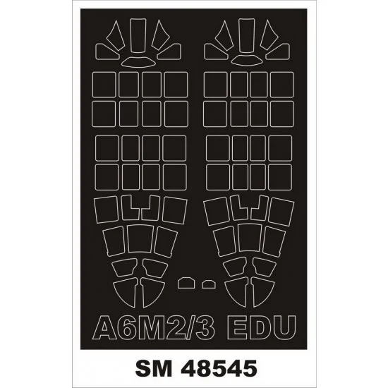 Montex SM48545 1/48 A6M2/3 Zero Masking for Eduard kits (outside, inside) - Model Planes