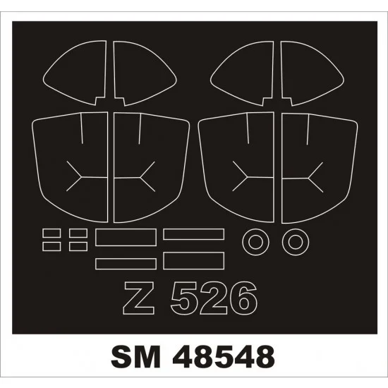 Montex SM48548 1/48 Zlin Z 526 Masking for Eduard kits (outside, inside) - Model Planes