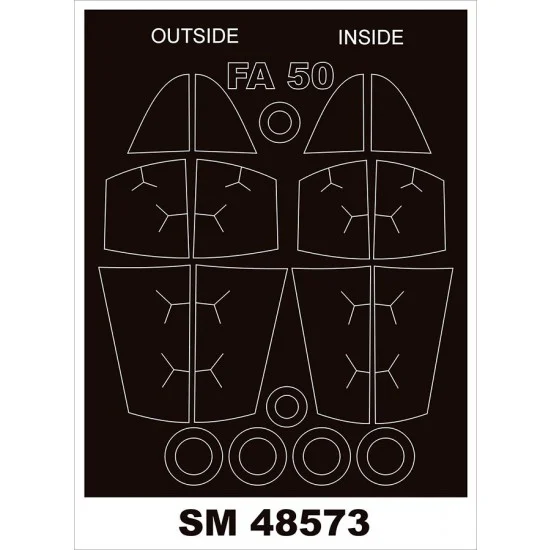Montex SM48573 1/48 KAI FA-50 Fighting Eagle Canopy Masks for Answer kits