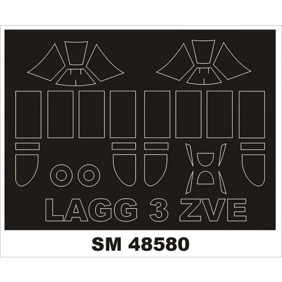 Montex SM48580 1/48 Lagg-3 Canopy Masking for Zvezda Kit (Outside, Inside)