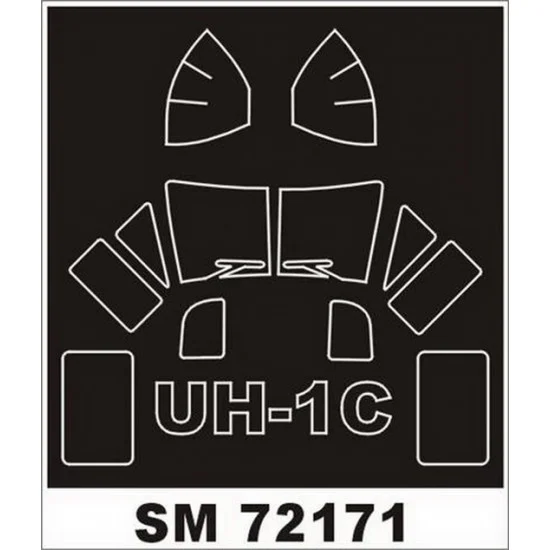 Montex SM72171 1/72 Bell UH-1C Huey Paint Mask for HobbyBoss kit (outside)