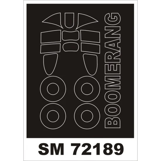 Montex SM72189 1/72 CAC CA-12 Boomerang Paint Mask for Special Hobby kit (outside)