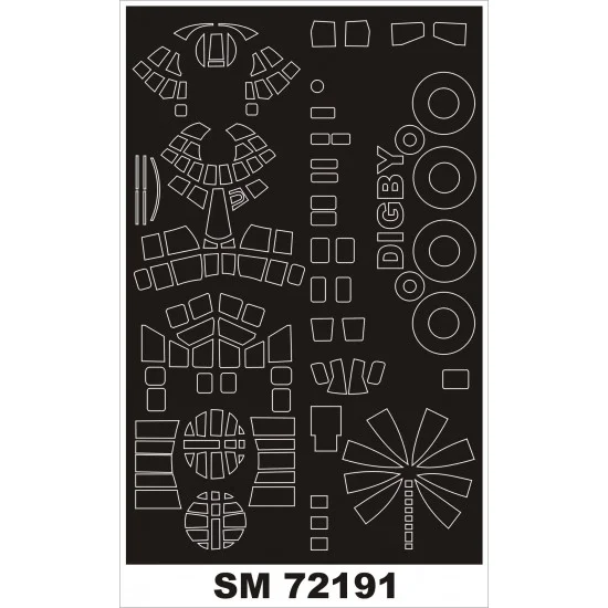 Montex SM72191 1/72 Douglas Digby Paint Mask for Special Hobby kit - Model Planes
