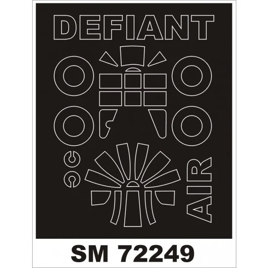 Montex SM72249 1/72 Boulton-Paul Defiant Paint Mask for Airfix kit (outside)