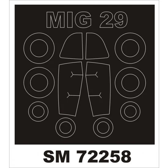 Montex SM72258 1/72 Mikoyan MiG-29A Fulcrum Paint Mask for Trumpeter kit