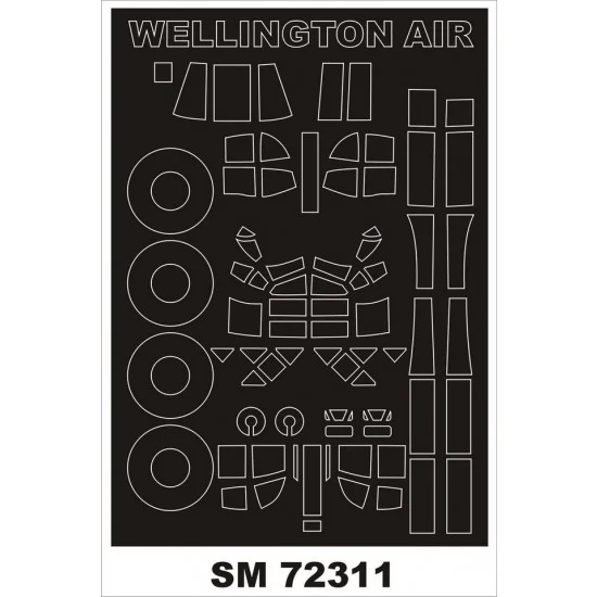 Montex SM72311 1/72 Wellington I Paint Mask for Airfix kits (outside) - Model Planes