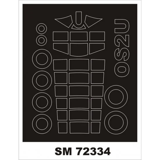 Montex SM72334 1/72 OS2U Kingfisher Paint Mask for AZ-Model kits (outside)