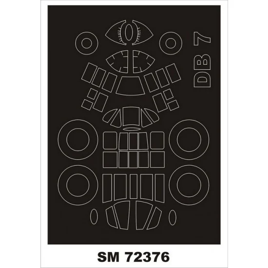 Montex SM72376 1/72 DB-7 Canopy Masking for Azur Kit (Outside)